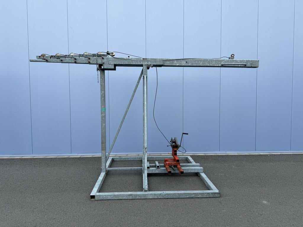 Twee uitschuifbare bouwlampenmasten , gegalvaniseerd, Gebruikt, -, -, Overige typen