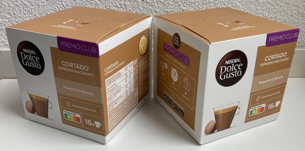 2xDG Cortado espresso macchiato koffiecups|Nescafé/totaal:32, Ophalen of Verzenden