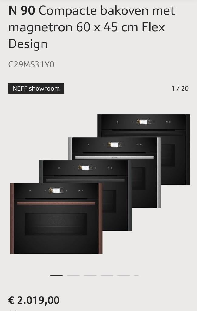 Neff C29MS31Y0 Oven/Magnetron, nieuw, éénmalig deze prijs, Nieuw, Inbouw, 45 tot 60 cm, Hete lucht