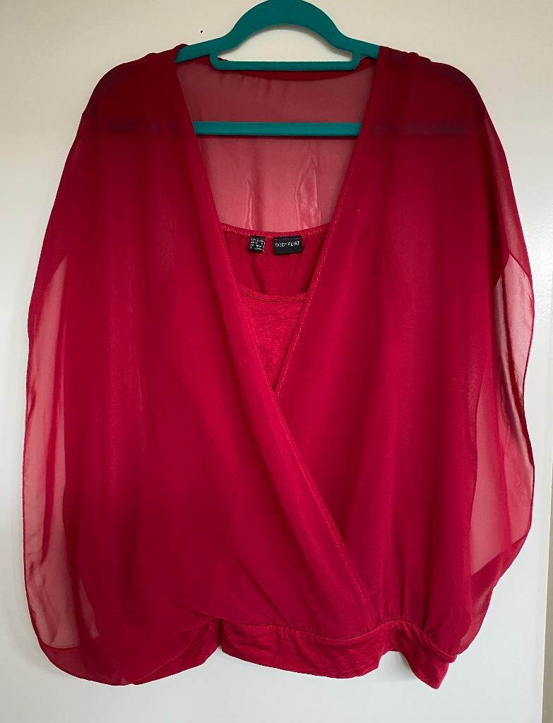 Shirt(blouse) van Bodyflirt, Ophalen of Verzenden, Zo goed als nieuw, Maat 36 (S), Rood