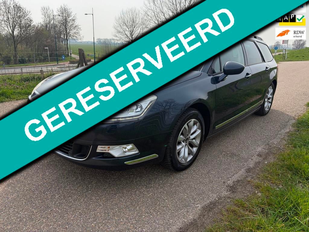 Citroen C5 Tourer 1.6 THP Business Aut. Trek H NAP Dealer O., Euro 5, Gebruikt, Zwart, Blauw