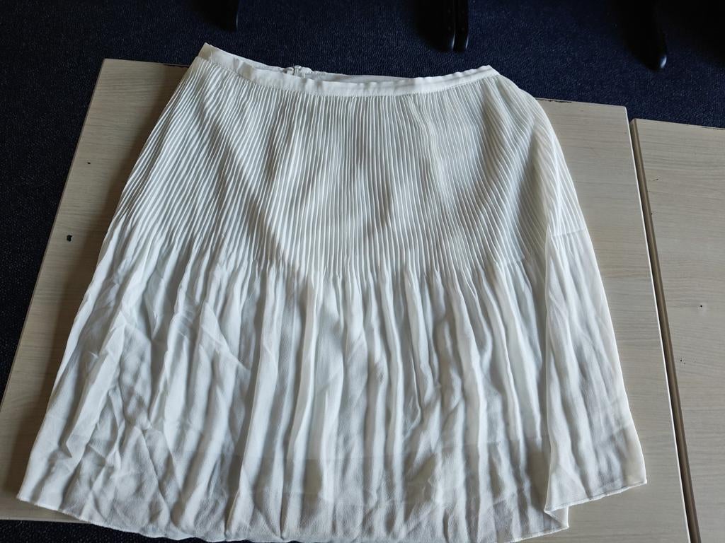 Esqualo plissé rok maat 44, Kleding | Dames, Ophalen, Beige, Maat 42/44 (L), Esqualo