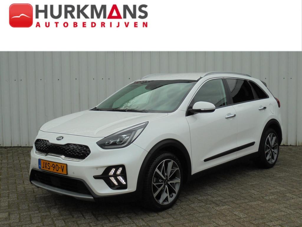 Kia Niro 1.6 GDi HYBRIDE AUTOMAAT DYNAMICPLUSLINE, Automaat, Gebruikt, Leder en Stof, Wit