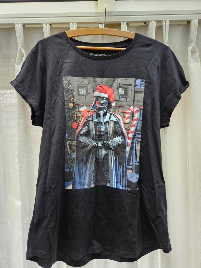 Star Wars kerst T-shirt, Kleding | Dames, T-shirts, Nieuw, Maat 46/48 (XL) of groter, Zwart, Korte mouw, Ophalen of Verzenden