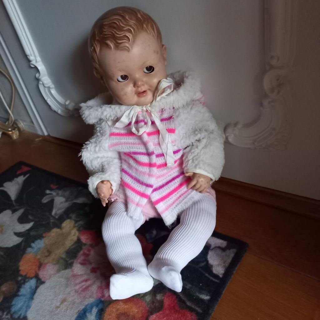 Antieke pop, Verzamelen, Poppen, Ophalen of Verzenden, Gebruikt, Pop