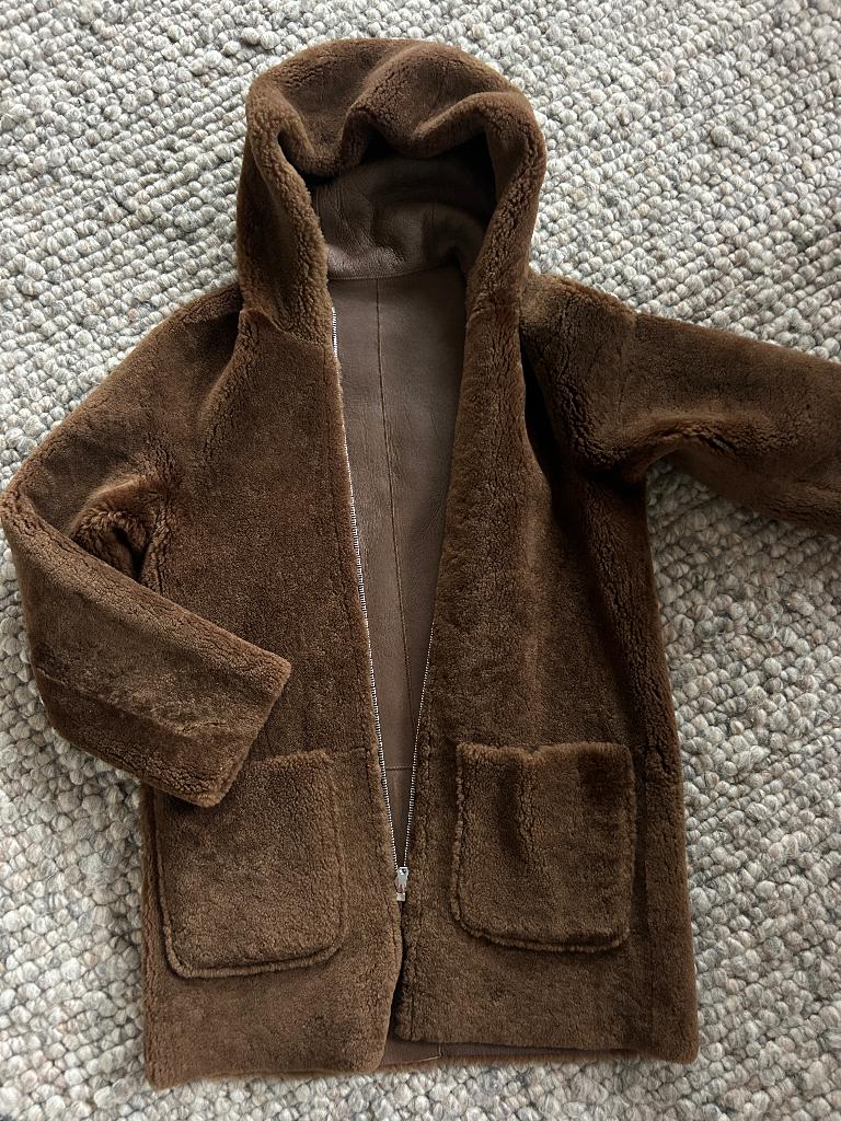 Geweldige 100% leren LAMMY coat van SANDRO maar 2 / 38, Ophalen of Verzenden, Zo goed als nieuw, Maat 38/40 (M), Bruin