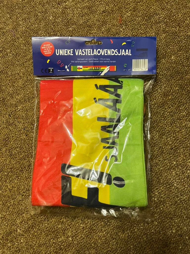 Carnavals sjaal nieuw! Jan linders, Ophalen, Nieuw, Maat 46/48 (XL) of groter, Carnaval