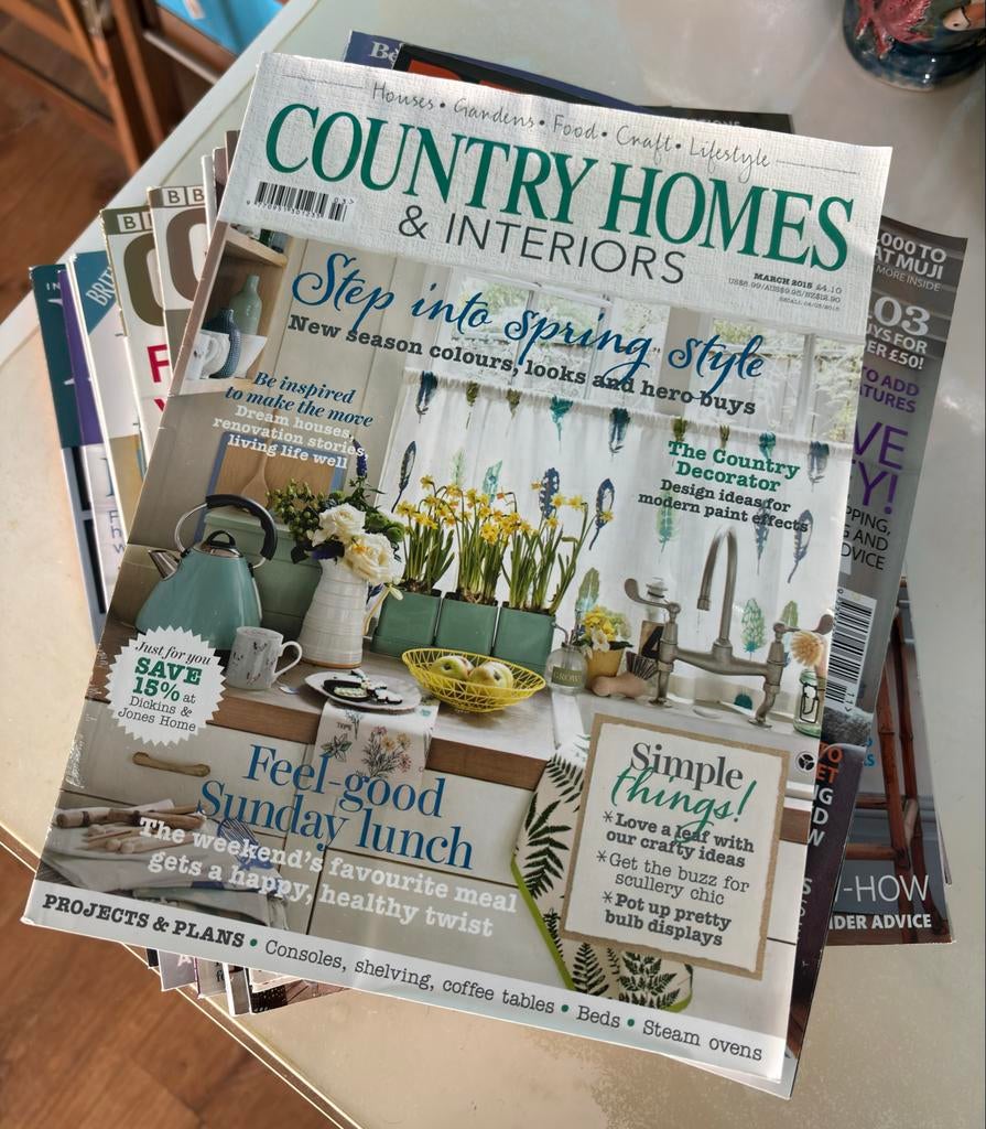 diverse Britse tijdschriften over interieurontwerp, Boeken, Ophalen, Gelezen, Overige typen