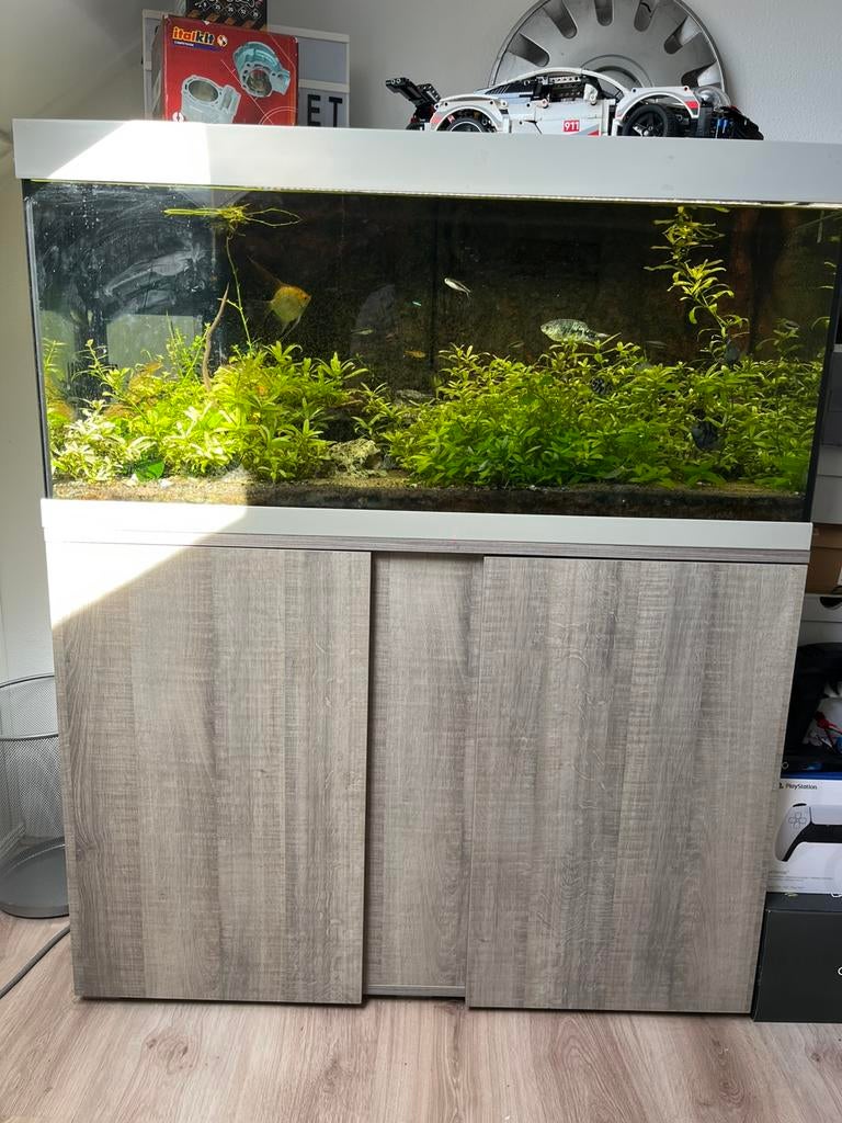 Eheim aquarium met kast, Ophalen, Zo goed als nieuw, Eheim, Inclusief deksel