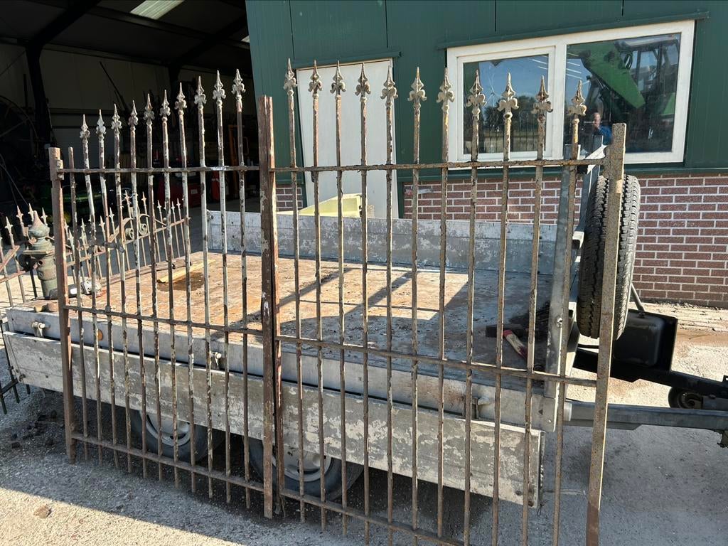 Antiek hekwerk poort, Ophalen, Gebruikt, IJzer, Sierhekwerk