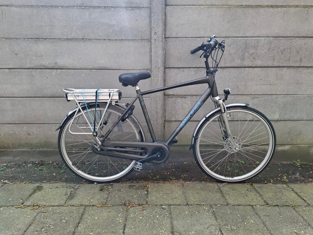 Bikkel Ibee middenmotor elektrische herenfiets, Zo goed als nieuw, 50 km per accu of meer, 55 tot 59 cm, Ophalen