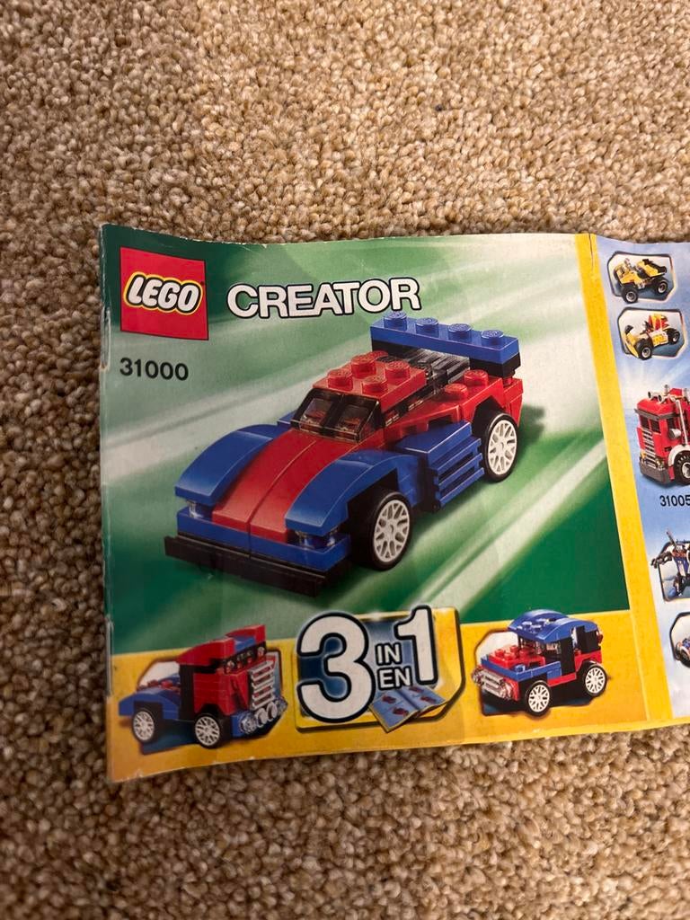 Lego Creator 31000 3-in-1 Mini Racer Compleet, Ophalen of Verzenden, Gebruikt