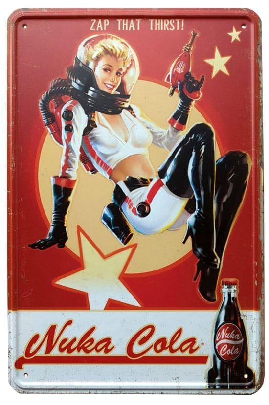 Fallout Metal Sign Nuka Cola Girl, Verzamelen, Ophalen of Verzenden