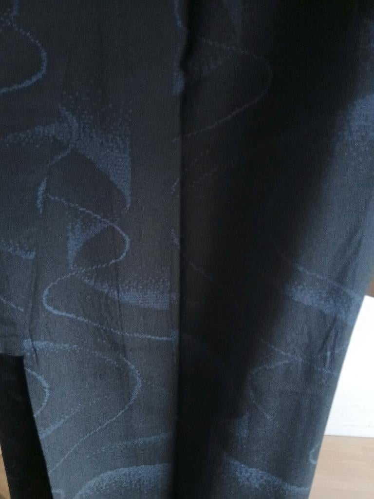 Traditionele Japanse Kimono hitoe black blue, Ophalen of Verzenden