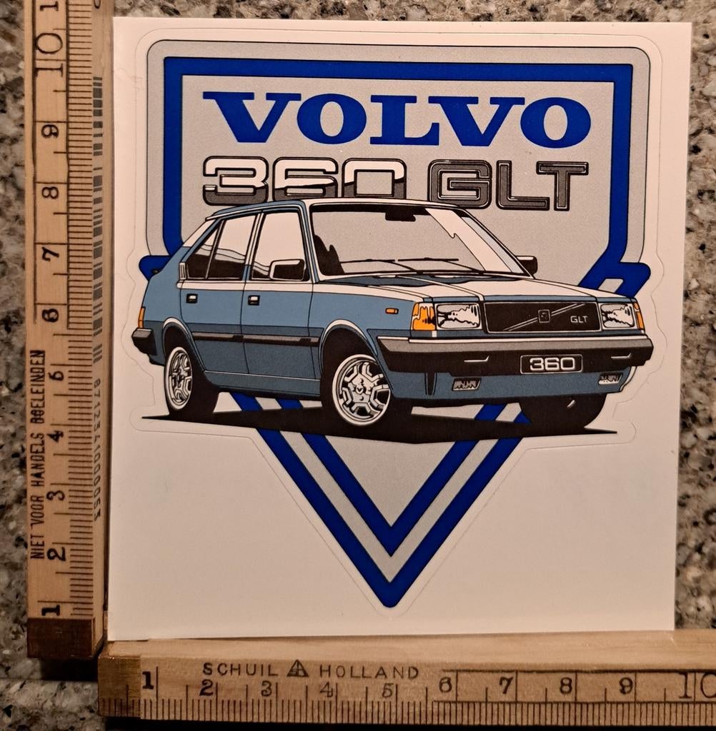 Vintage sticker VOLVO 360 GLT merk logo, Verzamelen, Ophalen of Verzenden, Zo goed als nieuw