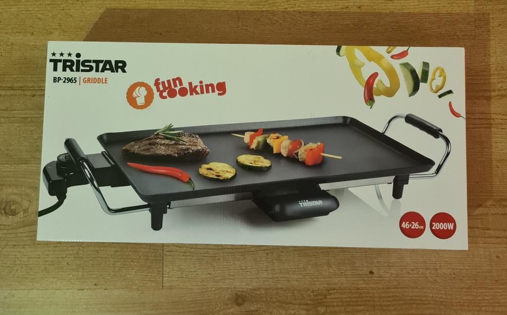 Bakplaat - Tristar BP-2965 Griddle - Nieuwstaat, Ophalen of Verzenden, Zo goed als nieuw, Minder dan 4 personen