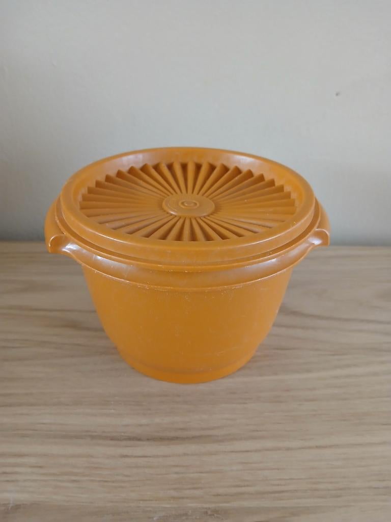 Tupperware vintage oranje bewaardoos., Ophalen of Verzenden, Oranje, Overige typen