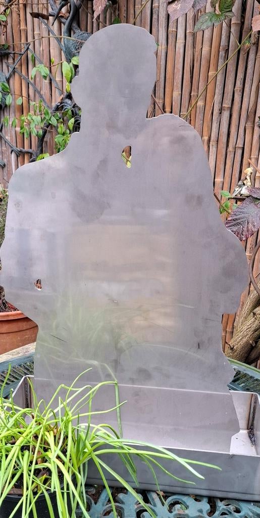 RVS tuinornament beeld  water plantjes romantisch valentijn, Minder dan 60 cm, Nieuw, Ophalen of Verzenden, Metaal