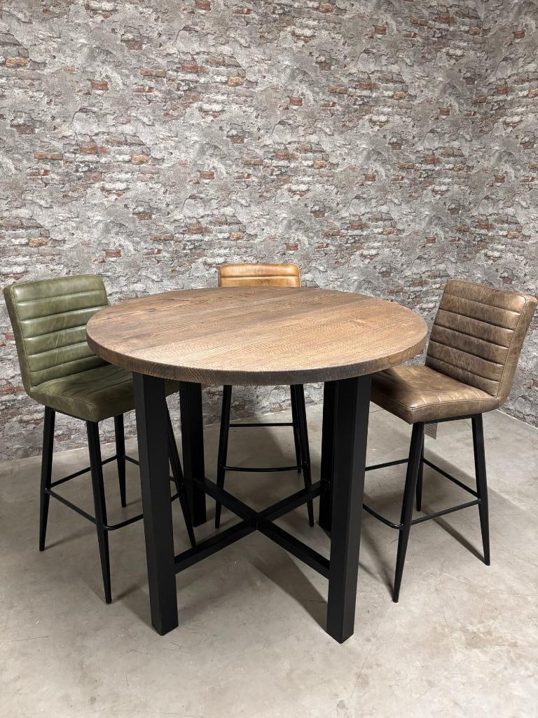 Eiken ronde bartafel nr.955, Info@antiekgroothandel.com, Nieuw, Ophalen of Verzenden, 7602RG