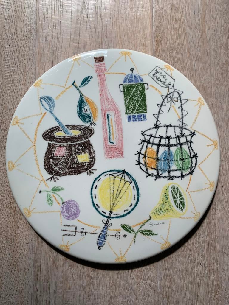 Montecatini serveer plateau/bord/schaal uit Italië vintage, Verzenden