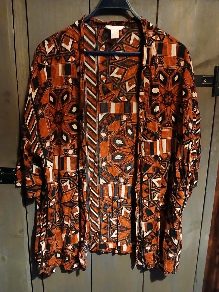 H&M kimono jasje maat 48 oto 60cm lengte 80cm viscose zgan, H&M, Ophalen, Zo goed als nieuw, Blouse of Tuniek