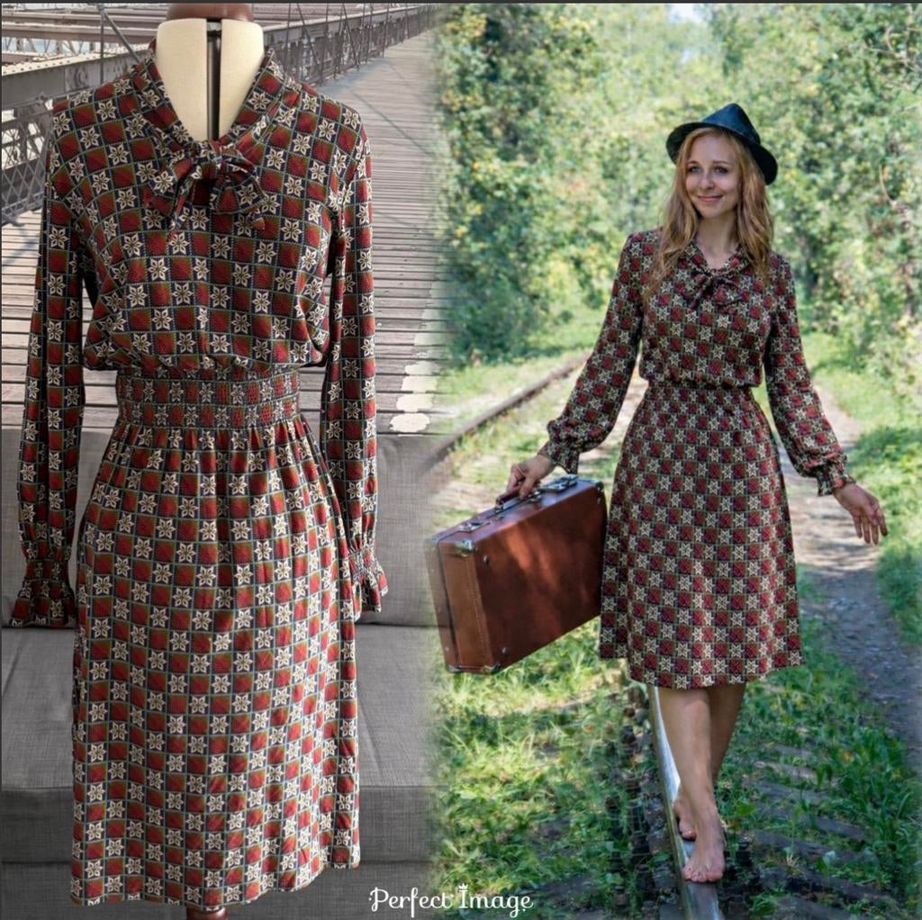 BAKERY LADIES retro 70s dress Scare-M🌺nieuw, Maat 38/40 (M), Overige kleuren, Nieuw, Ophalen of Verzenden