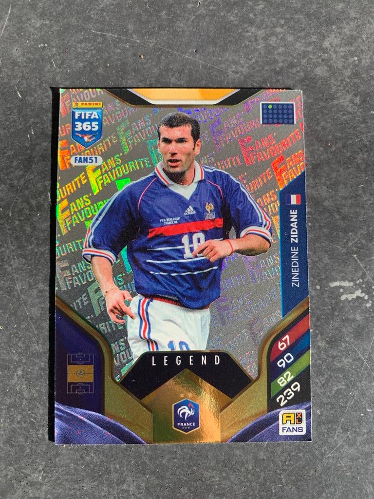 Zinedine Zidane Panini FIFA 365 Legend Kaart - zeldzaam!, Ophalen, Nieuw, Plaatje