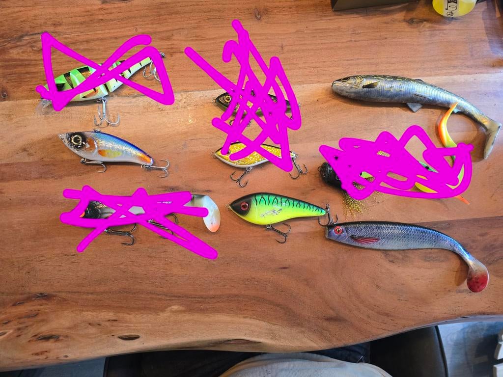 Kunstaas set snoek ( grote merken, jerkbaits, shads, swim ), Watersport en Boten, Hengelsport | Roofvissen, Ophalen of Verzenden