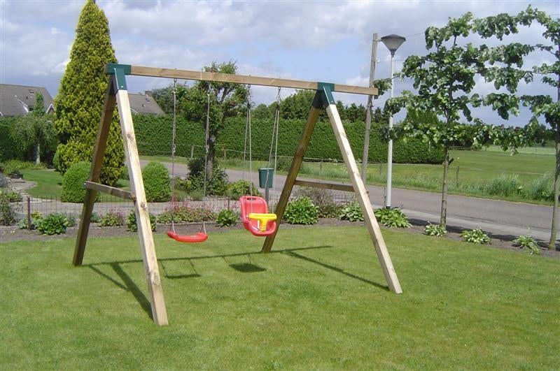 Babyzitje luxe rood/geel (OP=OP), Ophalen of Verzenden, Nieuw, Schommel