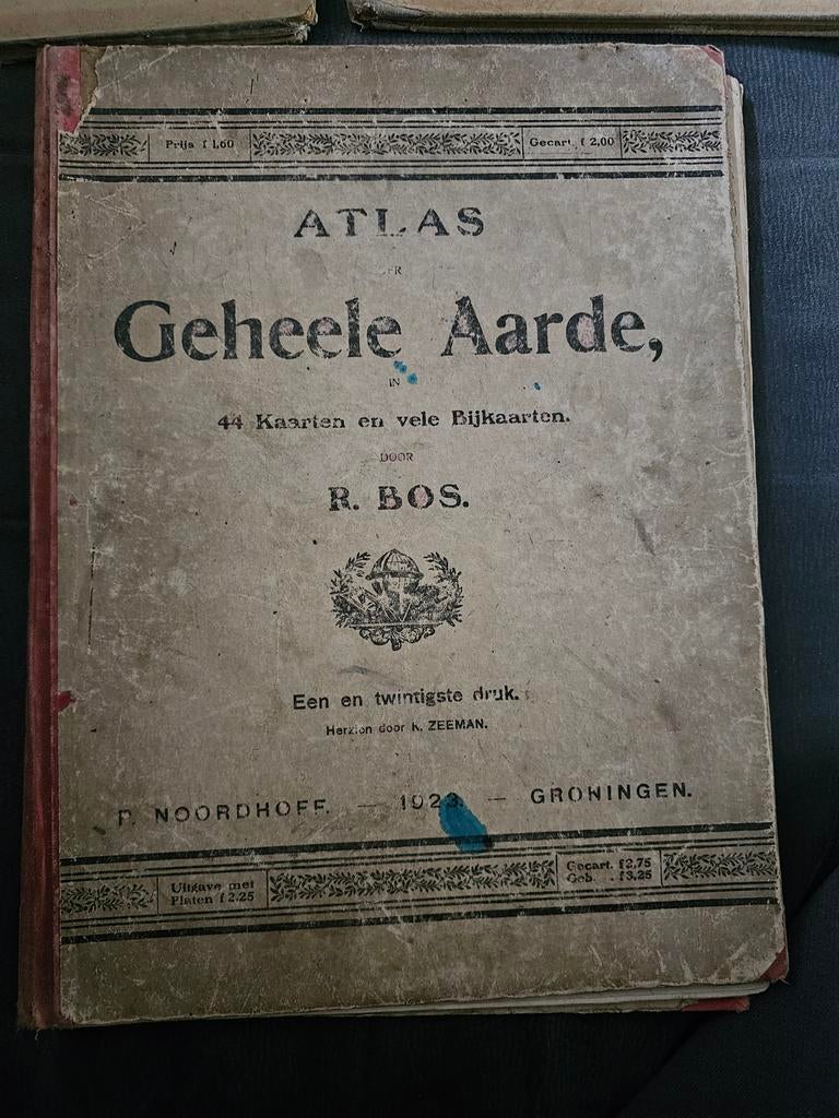 Vintage atlas 3x, Ophalen, Gelezen, 1800 tot 2000, Landkaart