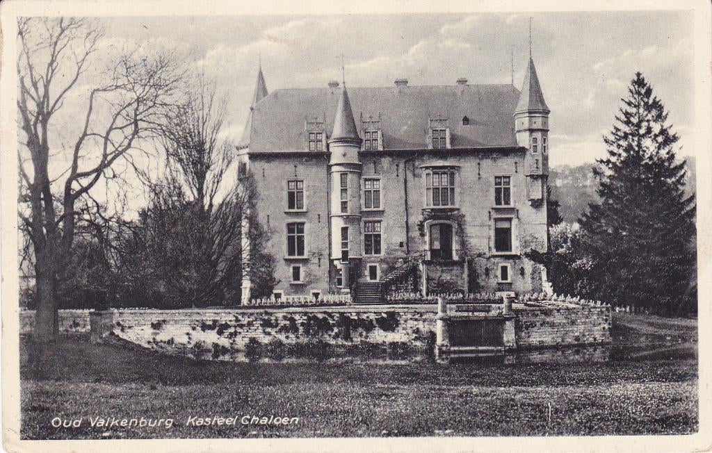 Valkenburg (L) Kasteel Chaloen.  (1934), Ophalen of Verzenden, 1920 tot 1940, Gelopen, Limburg