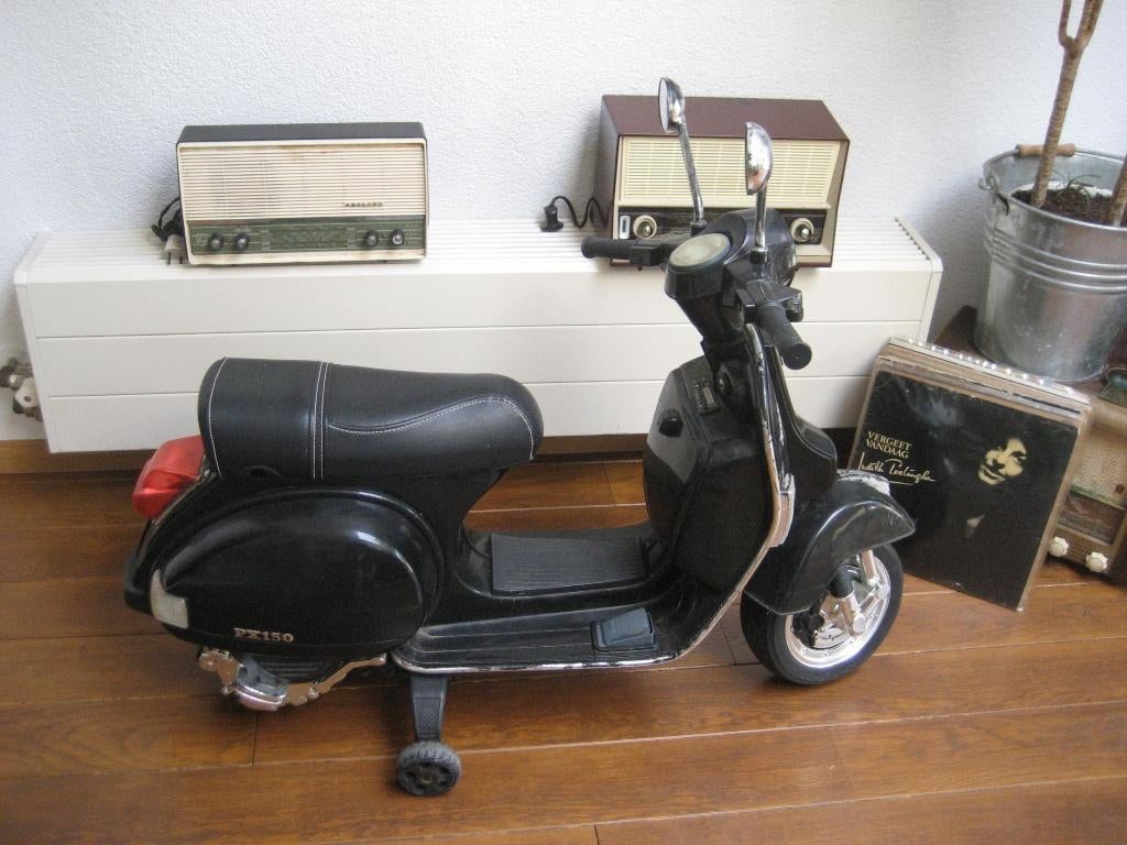Vespa scooter en vespa doek vintage, Ophalen