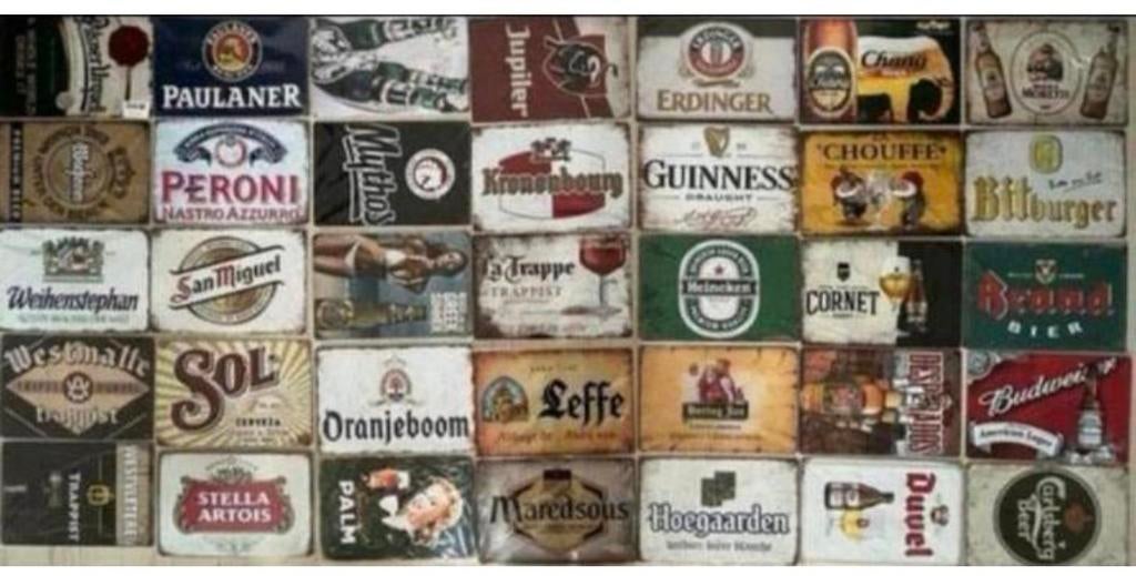 Metalen wandbord Bier 20x30 cm (3 voor 21€) Aanbieding!, Verzamelen, Merken en Reclamevoorwerpen, Ophalen of Verzenden, Zo goed als nieuw