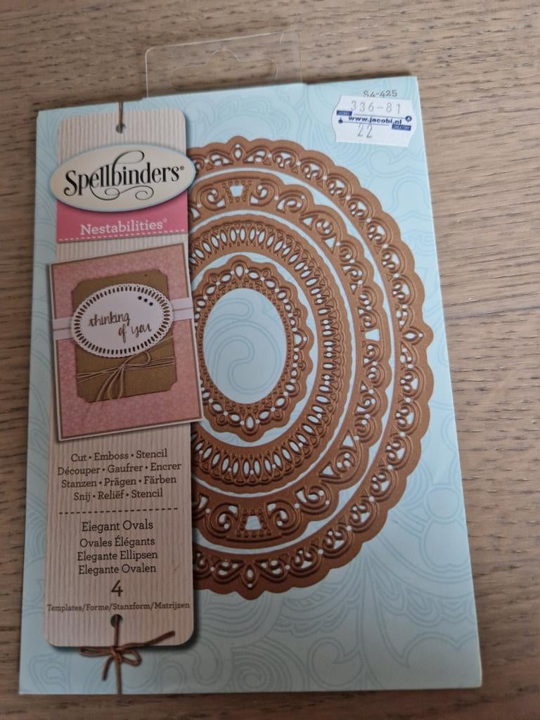 Spellbinders Nestabilities Elegant Ovals S4-425 Stansmallen, Hobby en Vrije tijd, Ophalen of Verzenden