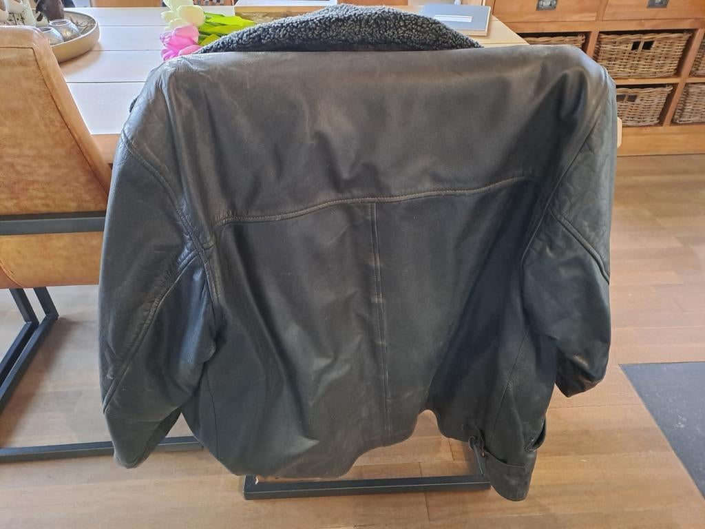 Vintage Buffalo Leren Jas Jaren 70 - Maat XXL (valt kleiner), Kleding | Heren, Kostuums en Colberts, Gedragen, Bruin, Ophalen