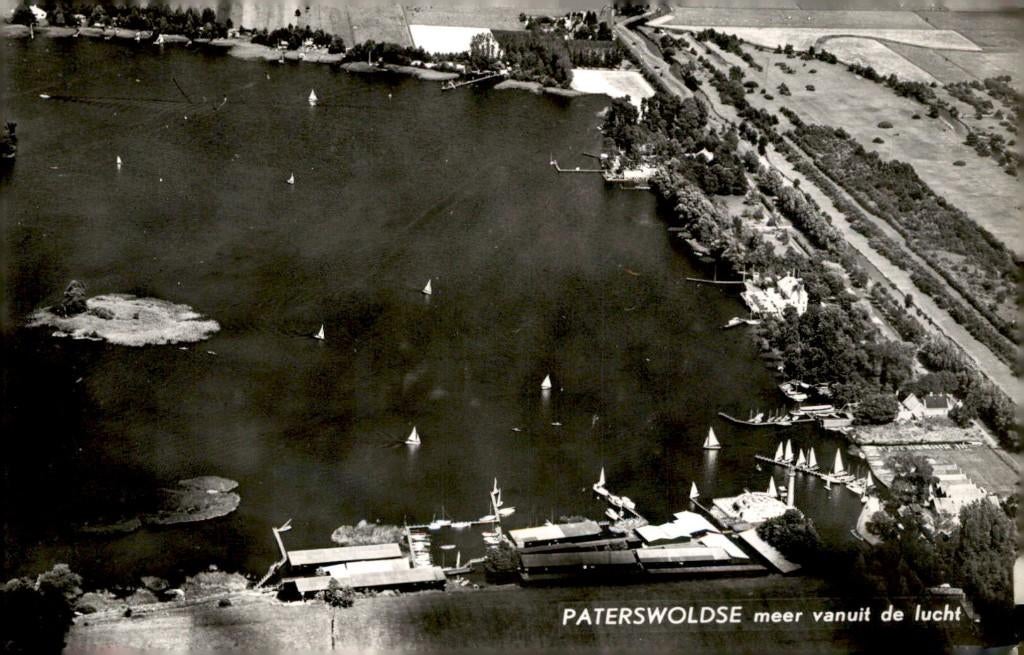 Paterswolde Het meer vanuit de lucht # 88, Ophalen of Verzenden, 1940 tot 1960, Gelopen, Noord-Holland