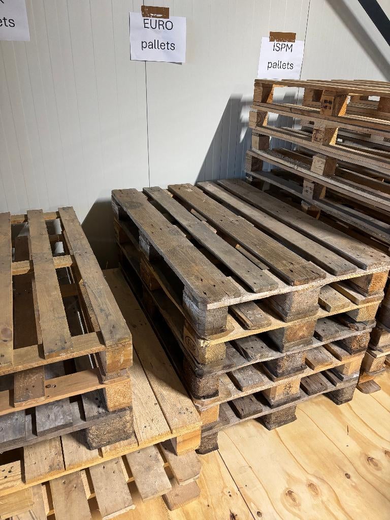 pallets wegwerp, europallets one-way epal tuinbank, Ophalen, 100 cm of meer, 60 cm of meer, Overige typen