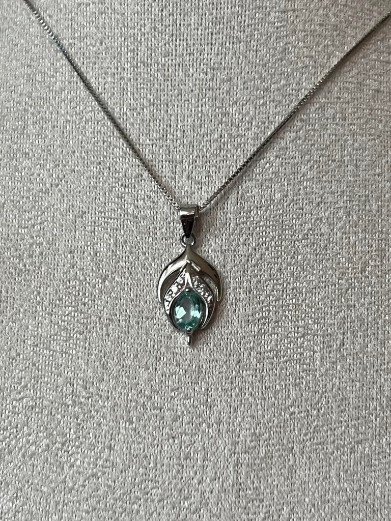 Apatiet topaas hanger beschermt intuïtie geluk daadkracht, Blauw, Nieuw, Ophalen of Verzenden, Verstelbaar