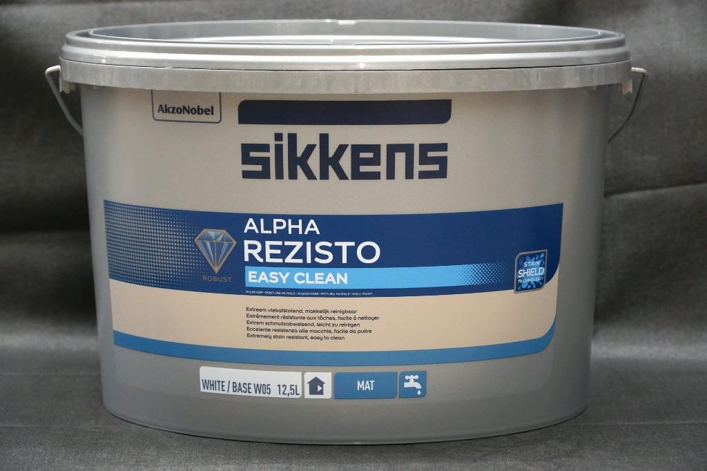 Sikkens Alpha Rezisto easyclean 12,5 Liter per liter 11.12, Doe-het-zelf en Verbouw, Verf, Beits en Lak, Wit, Nieuw, Ophalen of Verzenden