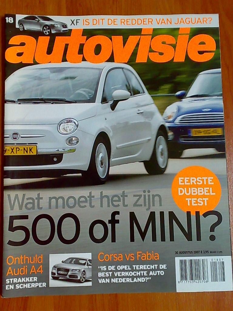 AutoVisie: Fiat 500, Skoda Fabia 2, Opel Corsa, Audi A4, Ophalen of Verzenden, Zo goed als nieuw, Algemeen