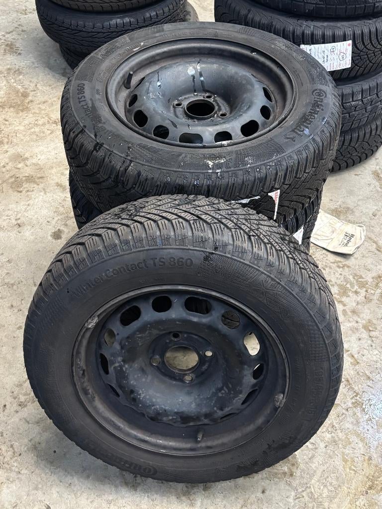 Peugeot Partner Winterset 195/65/15 4x108, Ophalen, 15 inch, Banden en Velgen, Winterbanden