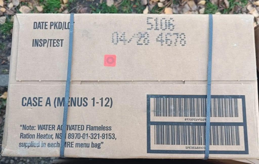 US Army MRE Rantsoen doos A 4-2028, Verzamelen, Militaria | Algemeen, Ophalen of Verzenden, Landmacht, Amerika, Overige typen