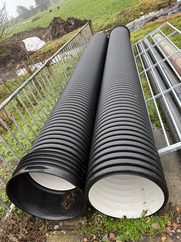 Nieuwe duiker Wavin X-Stream PP Buis ZW DN600 SN8 – 6 meter, Ophalen, Pvc, 6 meter of meer, Nieuw