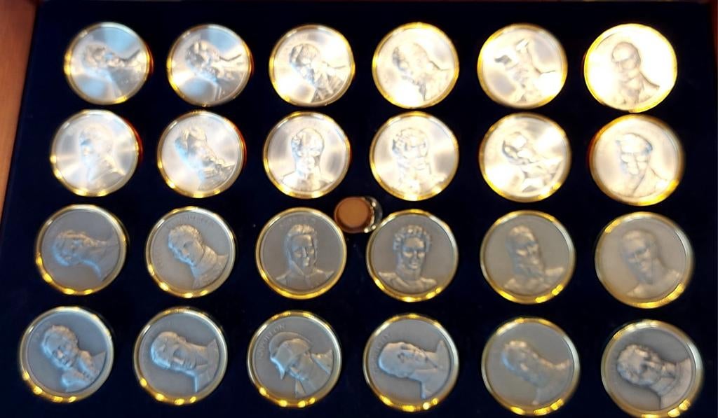 Damstenen Slag bij Waterloo - Figuren op stenen, Een of twee spelers, Ophalen of Verzenden, Gebruikt, Onbekend