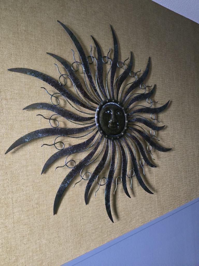 Metalen zon 95 cm doorsnee., Ophalen of Verzenden