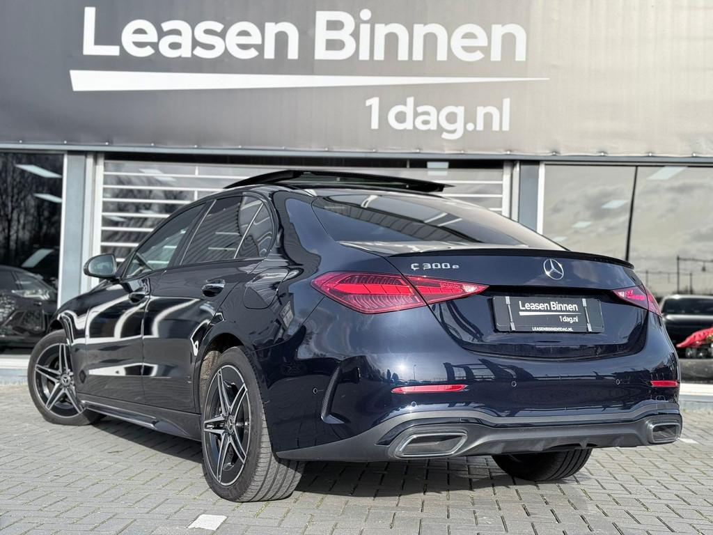 Mercedes-Benz C-klasse 300 e AMG Burmester|Memory|360|HeadUp, Achterwielaandrijving, Gebruikt, 4 cilinders, Leder