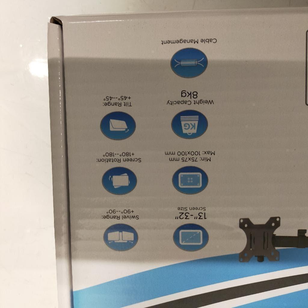 NIEUW in doos monitorarm  enkel zwart, Computers en Software, Monitoren, IPS, Nieuw, Ophalen of Verzenden, Quad HD (2K)