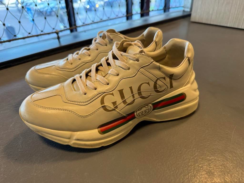 Gucci Rhyton sneakers, Ophalen of Verzenden, Zo goed als nieuw, Beige, Sneakers of Gympen
