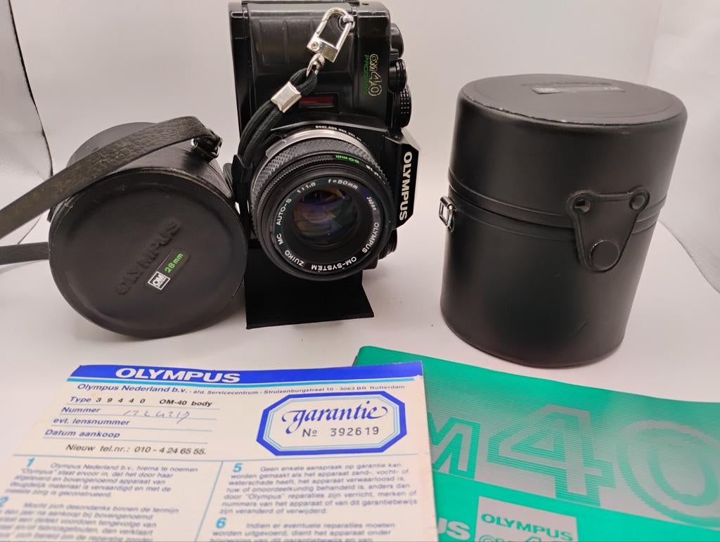 Olympus OM-40 met verschillende Olympus lenzen, Ophalen, Zo goed als nieuw, Spiegelreflex, Olympus