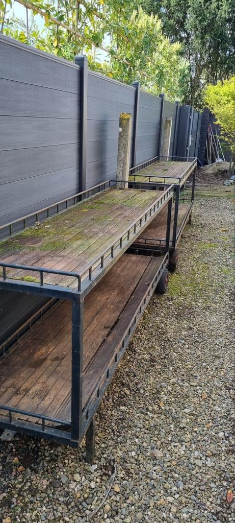 2 verrijdbare karren voor potten en planten enz., Ophalen, Gebruikt, 40 cm of meer, Metaal